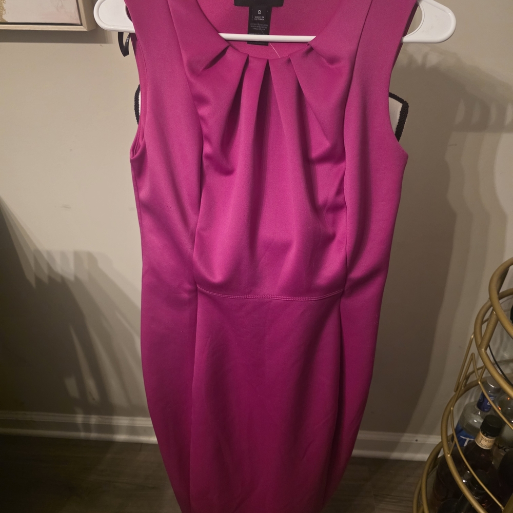 Sleeveless Magenta Sheath Dress - Unknown Brand